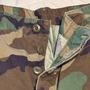Camouflage Button-Fly Pants